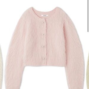 SNIDEL Faux Fur Cropped cardigan NWT